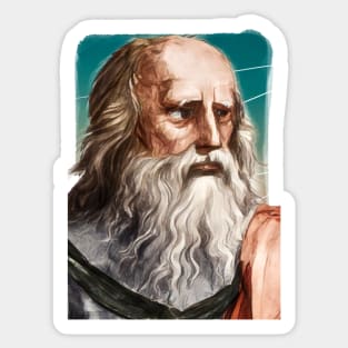 Greek philosopher Plato illustration Sticker